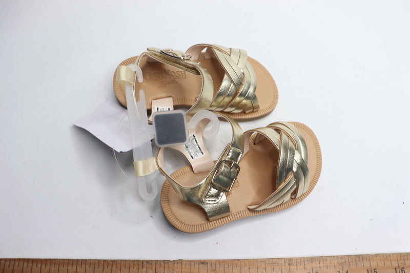 OshKosh B'Gosh Unisex-Child Dolores Fashion Boot Sandals Gold Size 5 Toddler