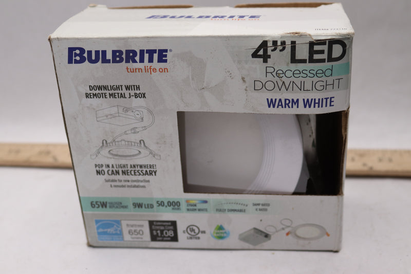 Bulbrite LED Recessed Can Retrofit Kit with 4" Recessed Housing 773210