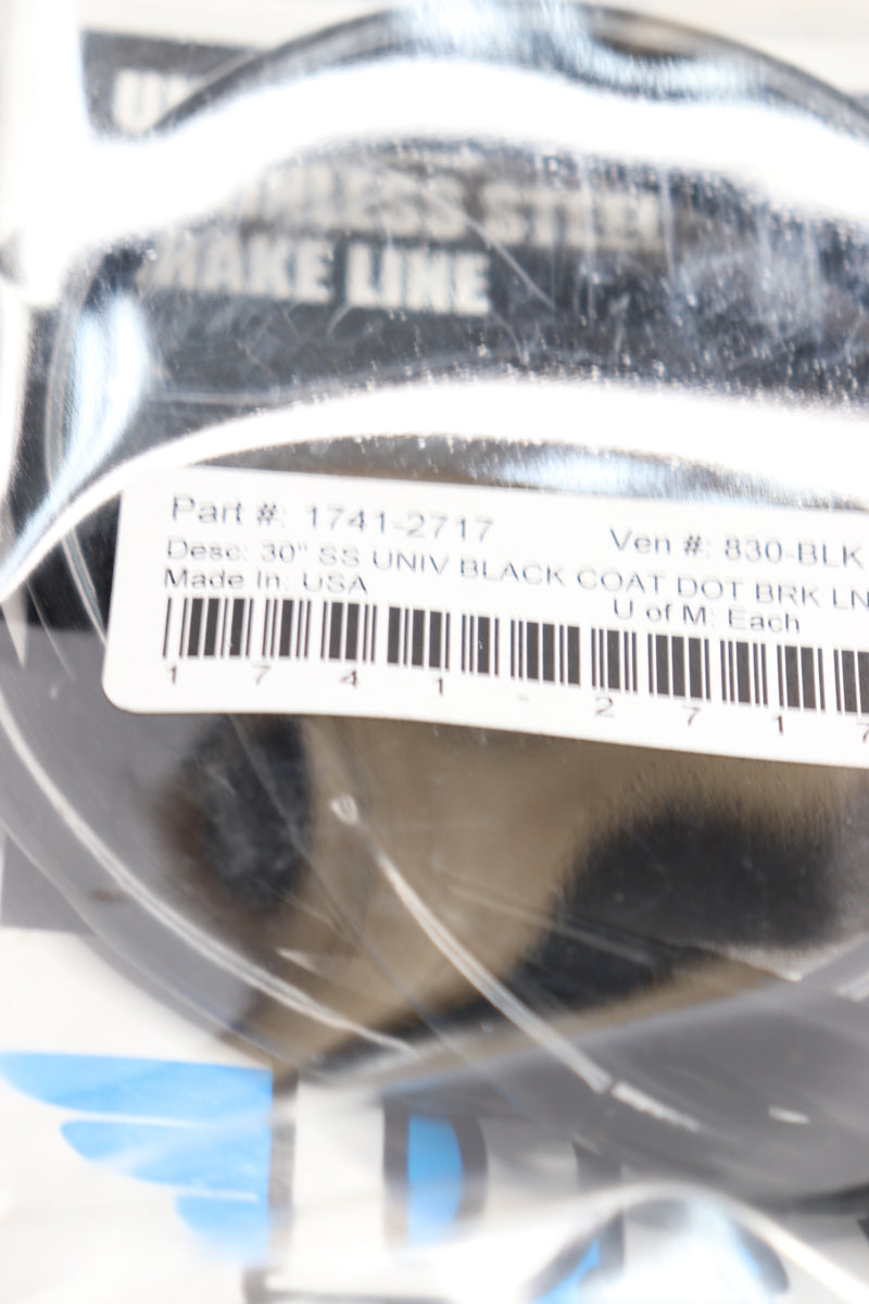 Drag Specialties Stainless Steel Brake Line Vinyl-Coated Black 30" 1741-2717