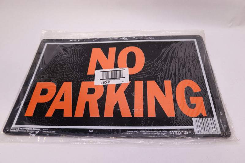 (12-Pk) Hy-Ko No Parking Sign Aluminum 10-In x 14-In FBA_805
