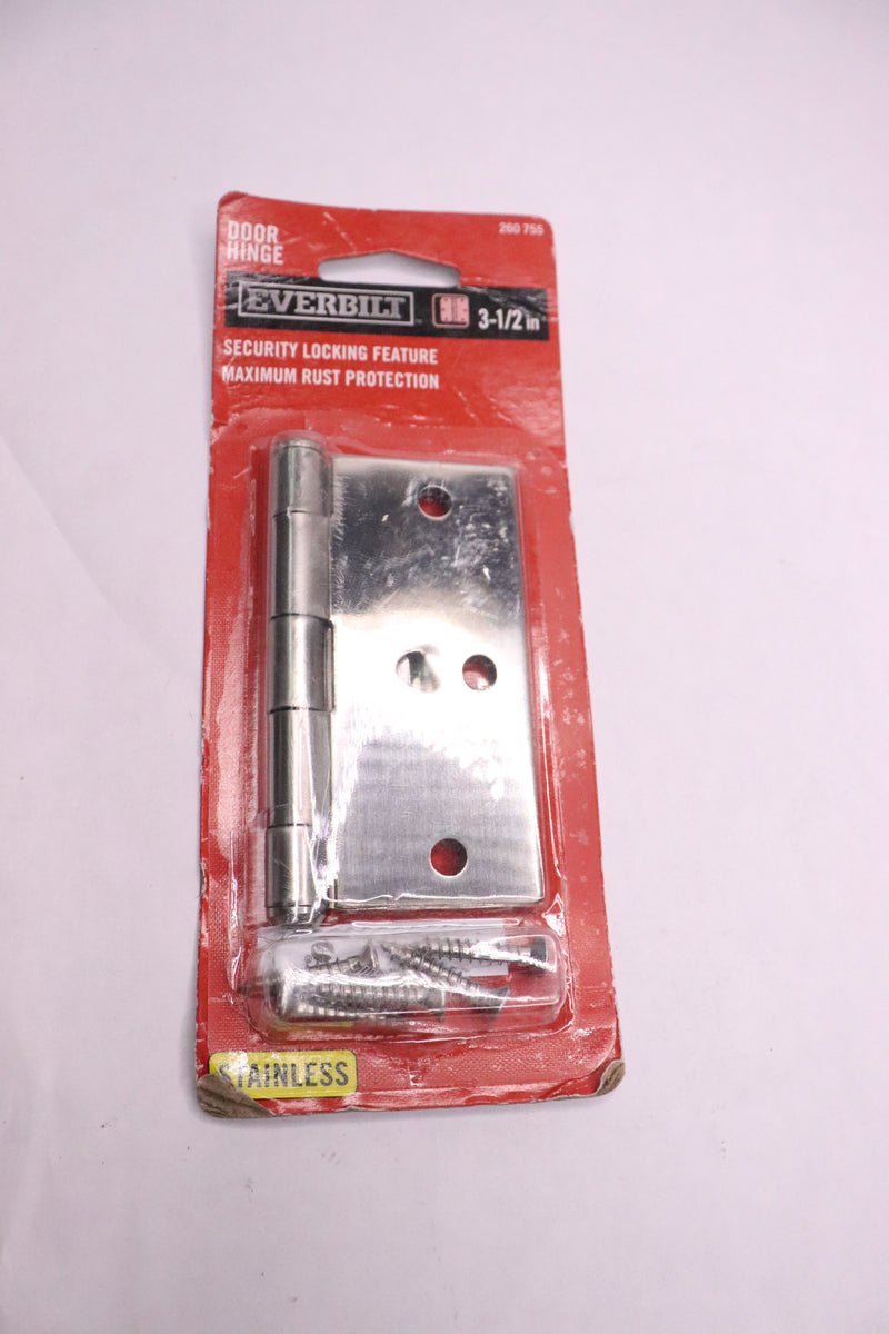 Everbilt Square Corner Security Door Hinge Stainless Steel 3-1/2" 260755