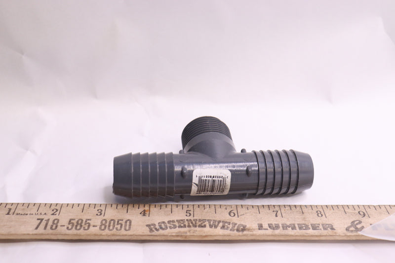 Lasco Pipe Fitting Insert Tee Gray Polyethylene 1" MPT 1403010RMCUPC