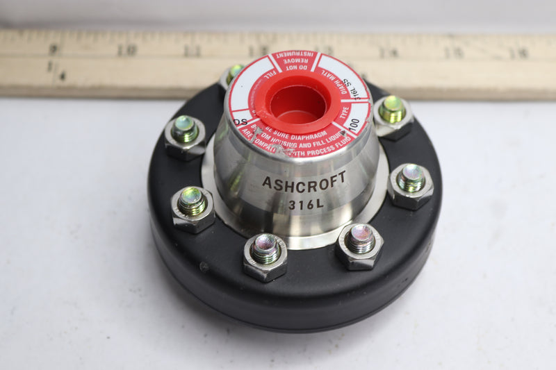 Ashcroft Diaphragm Seal Threaded Flushing Stainless Steel 1/2"NPT x 1/4"NPT 316L