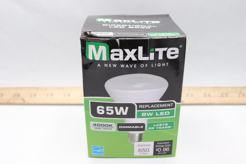 Maxlite LED Light Bulb 8BR30DLED40/G3