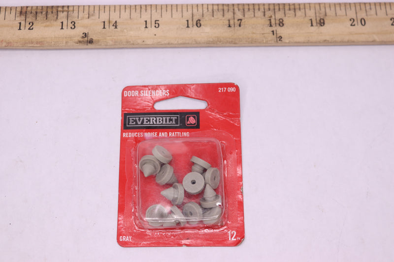 (12-Pk) Everbilt Door Silencers Gray 217090