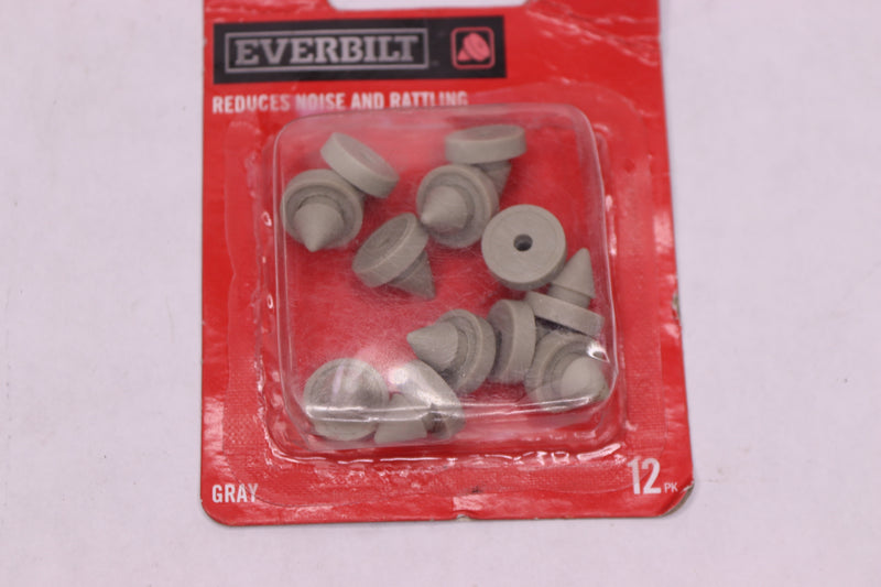 (12-Pk) Everbilt Door Silencers Gray 217090