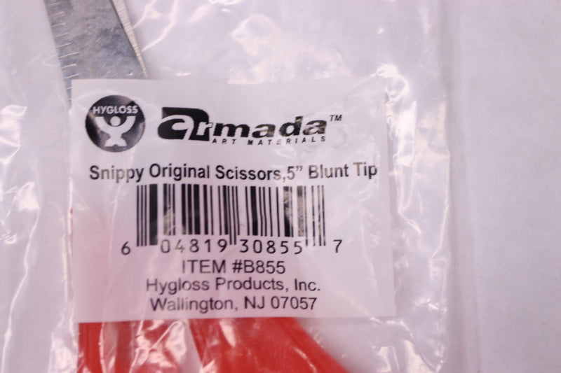 Armada Art Snippy Blunt Tip Scissor Stainless Steel Blades Red 5" S855