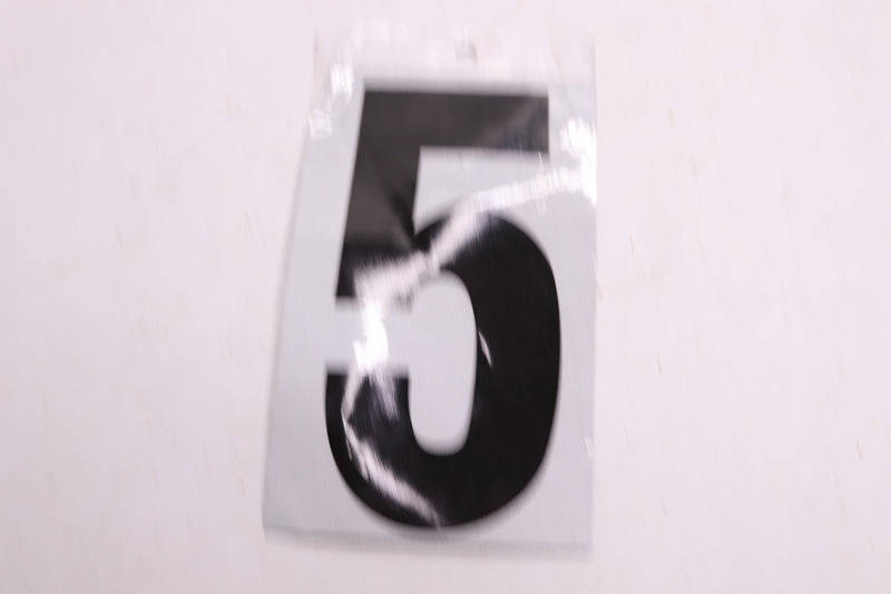 Everbilt Vinyl Reflective Number 5 Black/White 5" 35056