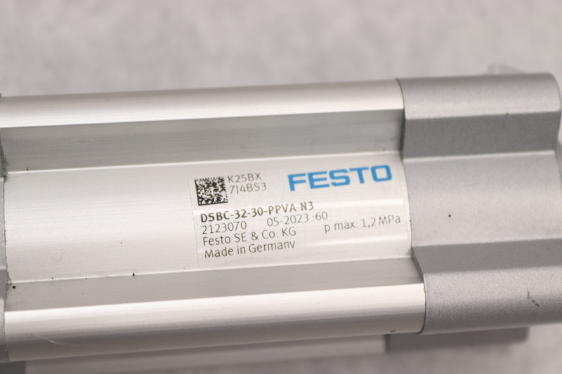 Festo Pneumatic Piston Rod Cylinder Double Acting 32 MM Bore x 30 MM Stroke