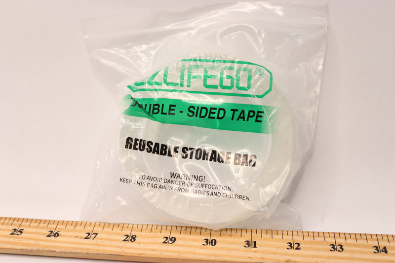 EZLifeGo Heavy Duty Double Sided Tape Clear 9.85ft