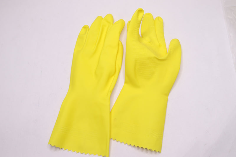 (12-Pairs) Liberty Latex Household Liquid Proof Unsupported Glove Yellow 12"