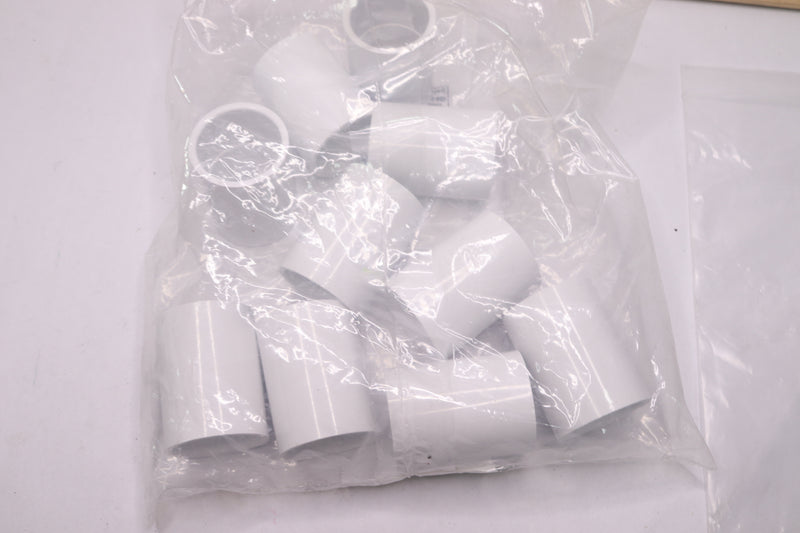 (10-Pk) Dura PVC Coupling Socket White Schedule 40 1-1/4" 429-012