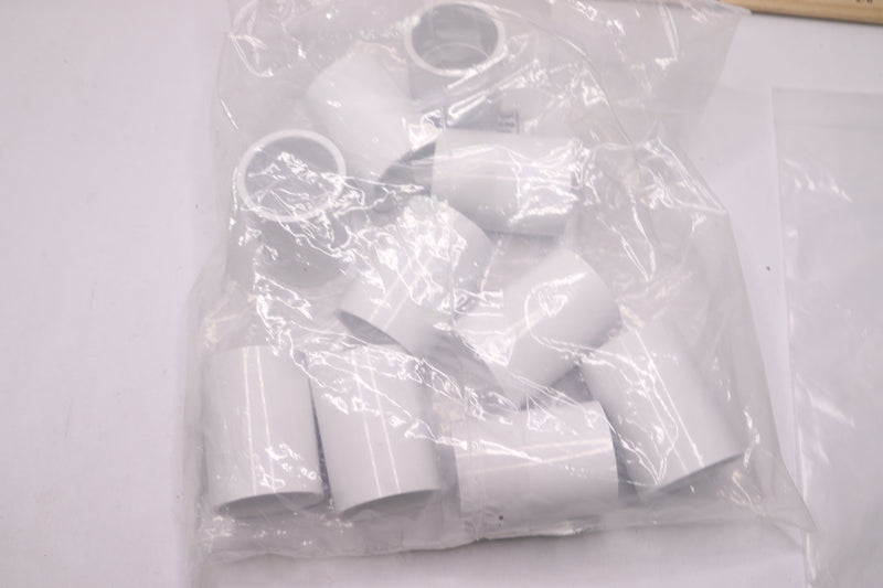 (10-Pk) Dura PVC Coupling Socket White Schedule 40 1-1/4" 429-012