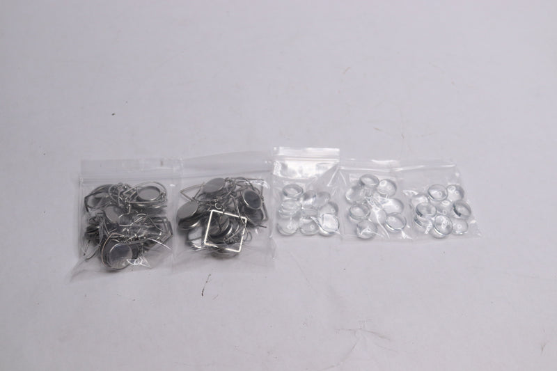 (58-Pk) Obsede Earring Trays with Glass Domes Set 12mm
