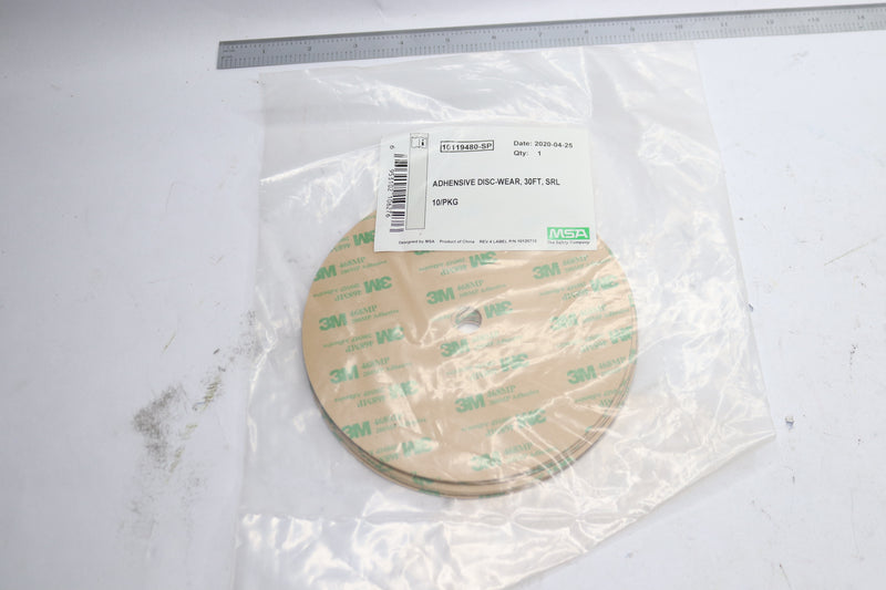 (10-Pk) MSA Adhesive Disc-Wear 30Ft. SRL 10119480-SP