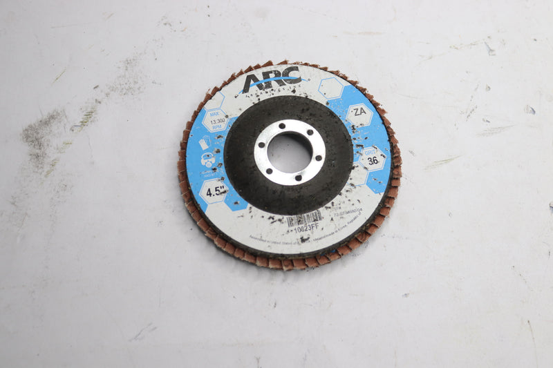 Arc Abrasives Flap Disc 36 Abrasive Grit 4-1/2" x 7/8" Mounting Hole 10823FF
