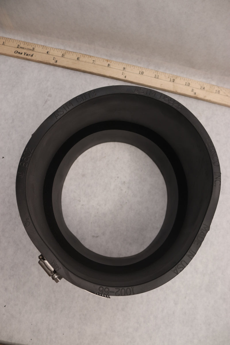 Fernco PVC Flexible Coupling Connector Black 6" 1002-66