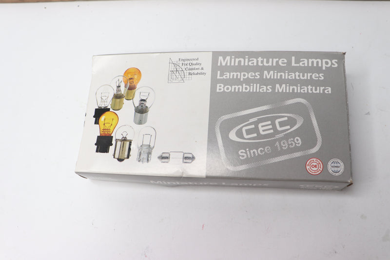 CEC Incandescent Miniature Lamps Mini Screw 12.8V, .97A 12Cp 6221