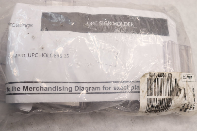 (25-Pk) Flip Scan Label Holder 2" W x 1.5" H for Shelf Ridge Only