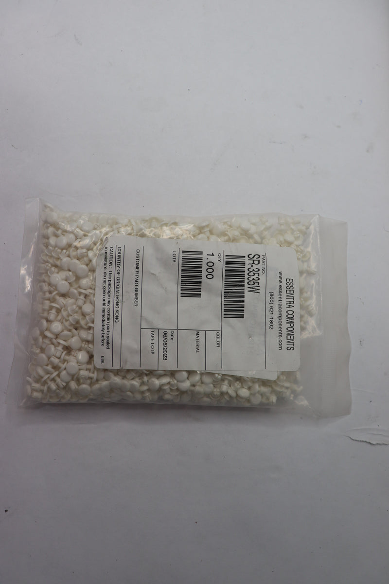 (1000-Pk) Essentra Components Rivet Snap Nylon White 0.140" SR-3535W