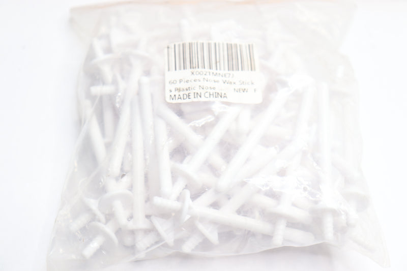 (60-Pk) Nose Wax Applicators Plastic White
