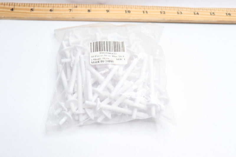 (60-Pk) Nose Wax Applicators Plastic White