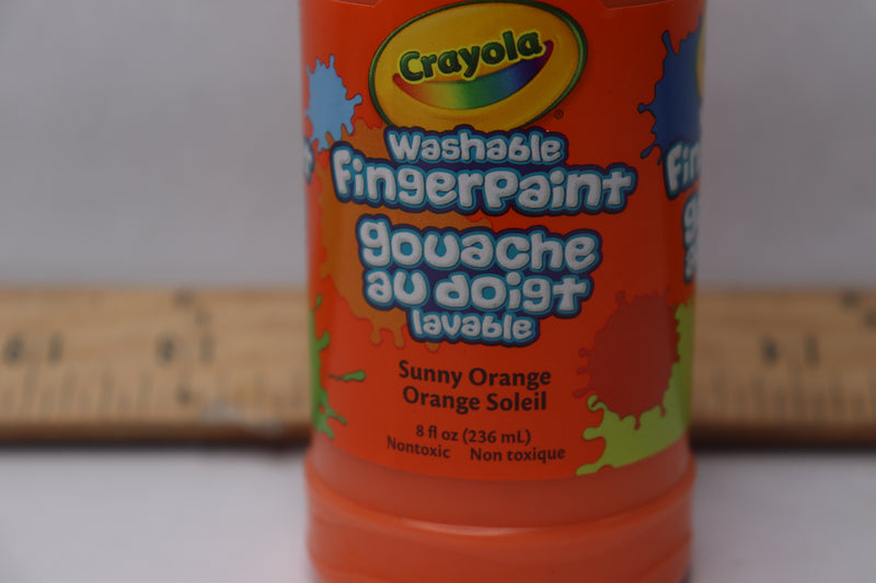 Crayola Washable Fingerpaint Sunny Orange Soleil 8 fl oz.