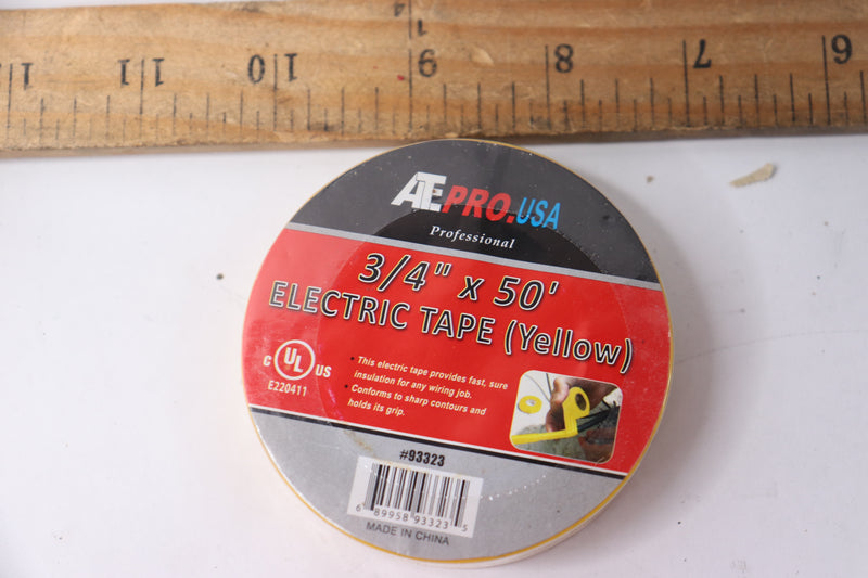 ATE Pro. USA General Purpose Electrical Tape Yellow 3/4" x 50'