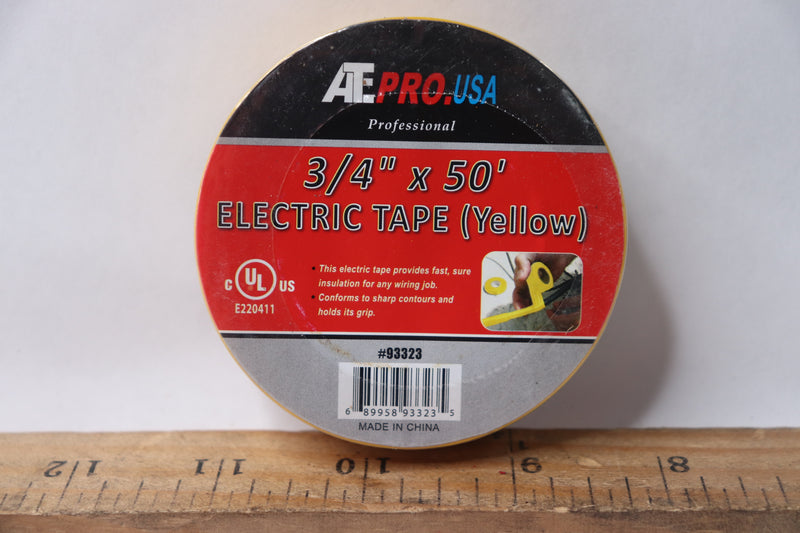 ATE Pro. USA General Purpose Electrical Tape Yellow 3/4" x 50'