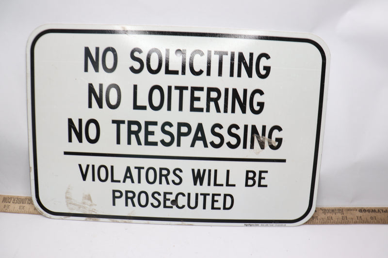 Sigo Signs No Trespassing Violators Will Be Prosecuted Warning Sign 12"L x 18"W