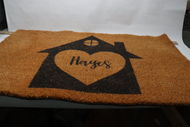 "Hayes" Heart Home Outdoor Floor Mat 30" X 18"
