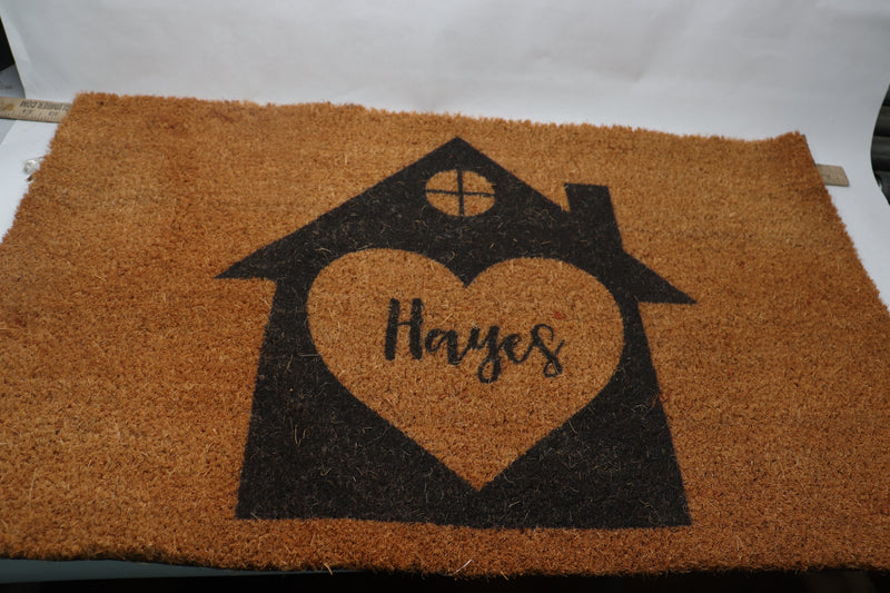 "Hayes" Heart Home Outdoor Floor Mat 30" X 18"