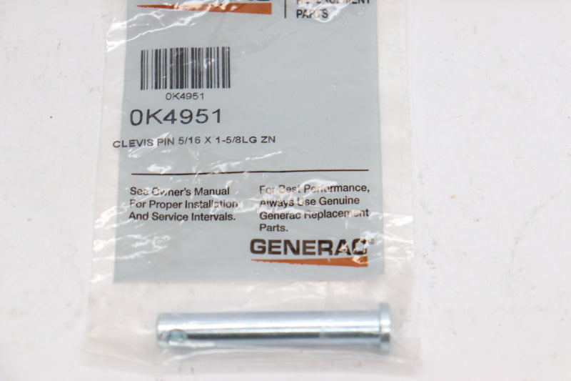 Generac Steel Head Clevis Pin Zinc 5/16" Dia. x 1-5/32" OK4951