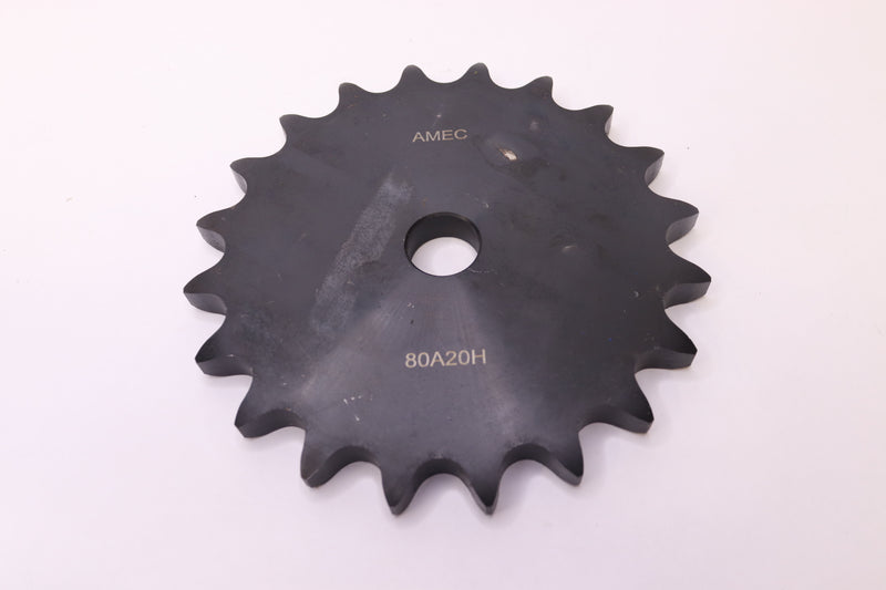 Amec Type A Plate Sprocket 1" Pitch 20 Teeth 3/4" Bore 80A20H
