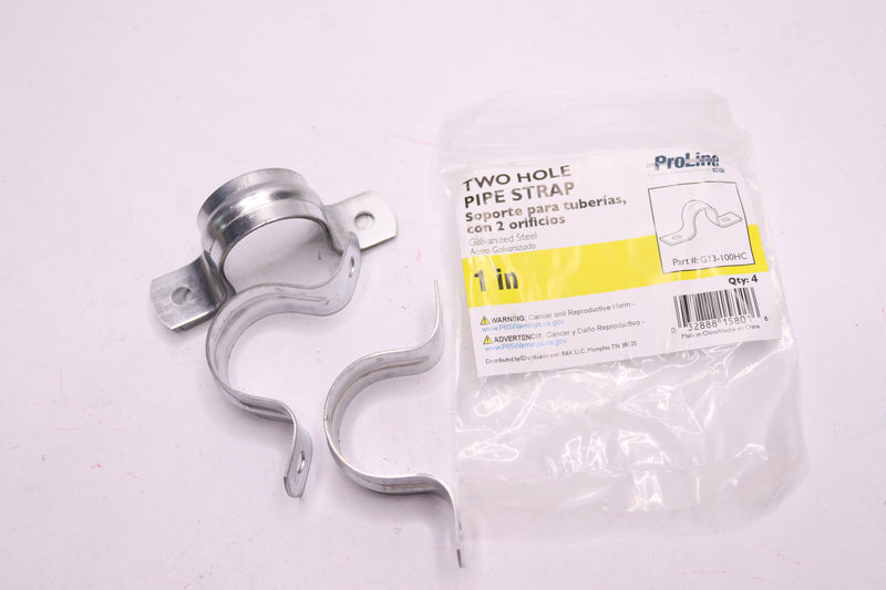 (4-Pk) Proline Pipe Strap Galvanized 1" G13-100HC