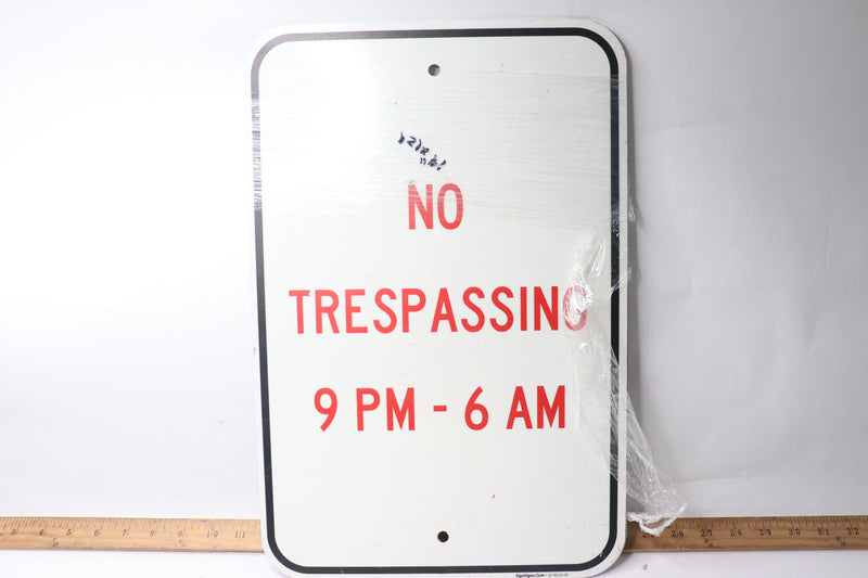 Sigo Signs No Trespassing Personalized Metal Signs White 12" x 18" SC-9510-18