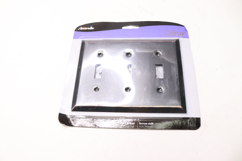 AmerTac 3-Gang Century Toggle Switch Wall Plate 163TTTDB