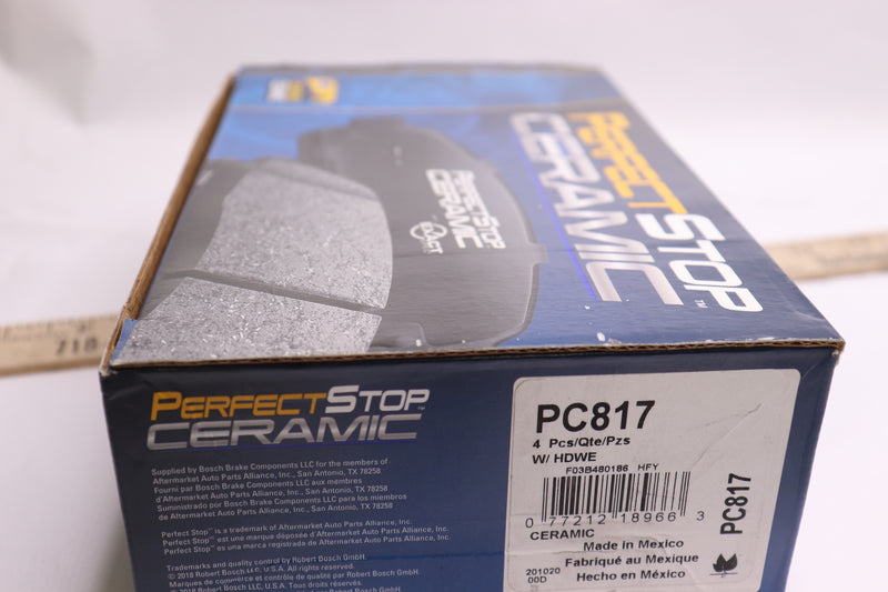 Perfect Stop Ceramic Disc Brake Pad Set PC817
