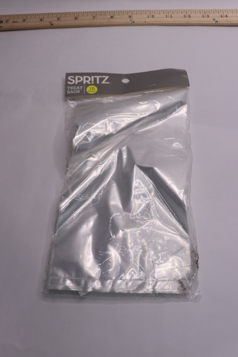(15-Pk) Spritz Treat Bags w/ Twist Ties 10" x 5"
