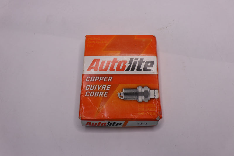 (4-Pk) Autolite Spark Plugs Copper Core Resistor Tapered Seat 14mm x 1.25 TP