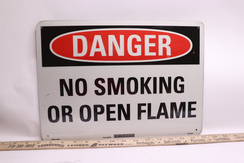 Lyle Danger No Smoking Sign Aluminum 14" x 10" U3-1847-RA_14X10