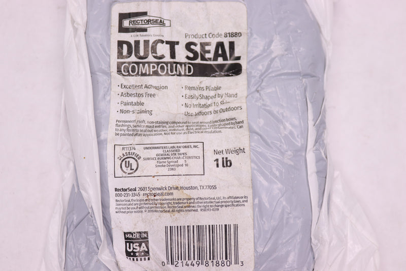 Rectorseal Duct Seal Compound 1-Pound Non-toxic Gray 81880