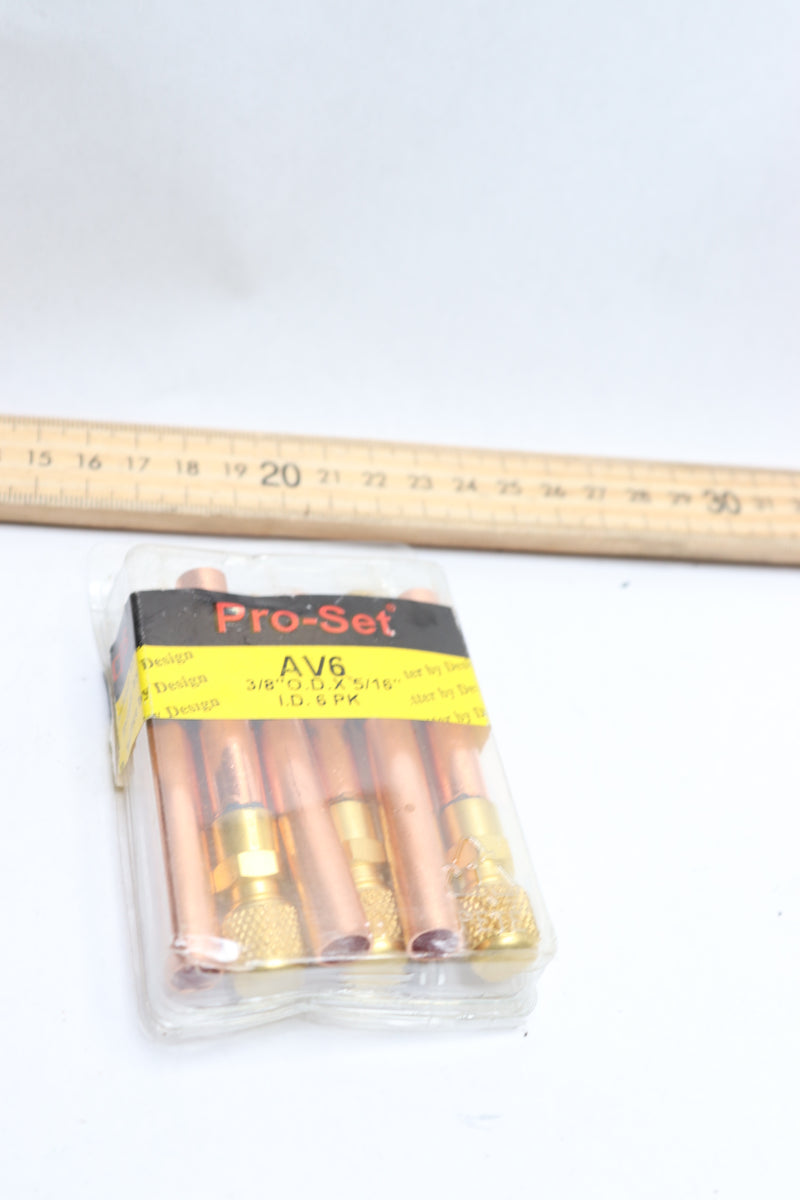 (6-Pk) Pro-Set Tube Extension Valve Copper 3/8" OD x 5/16" ID AV6