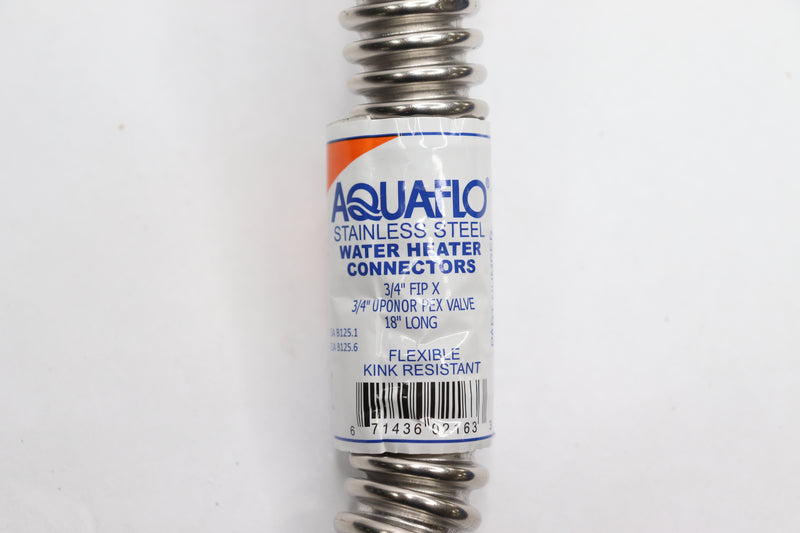 Aquaflo Corrugated Water Heater Connector Stainless Steel 3/4" FIP x 3/4"Copper