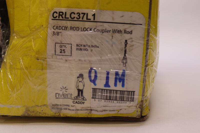 (25-Pk) nVent Caddy Erico Rod Lock Beam Clamp Coupler with Rod 3/8" CRLC37L1