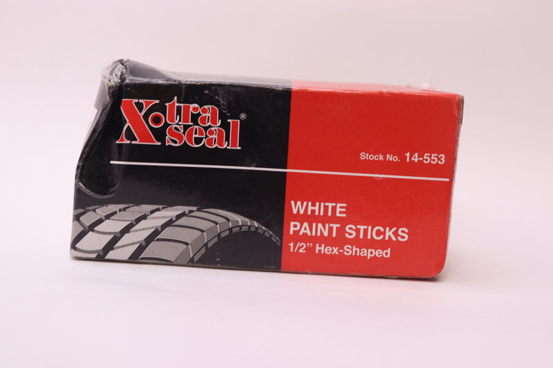 (12-Pk) Xtra Seal Carded Paint Stick Hex-Shaped White 1/2" 14-553