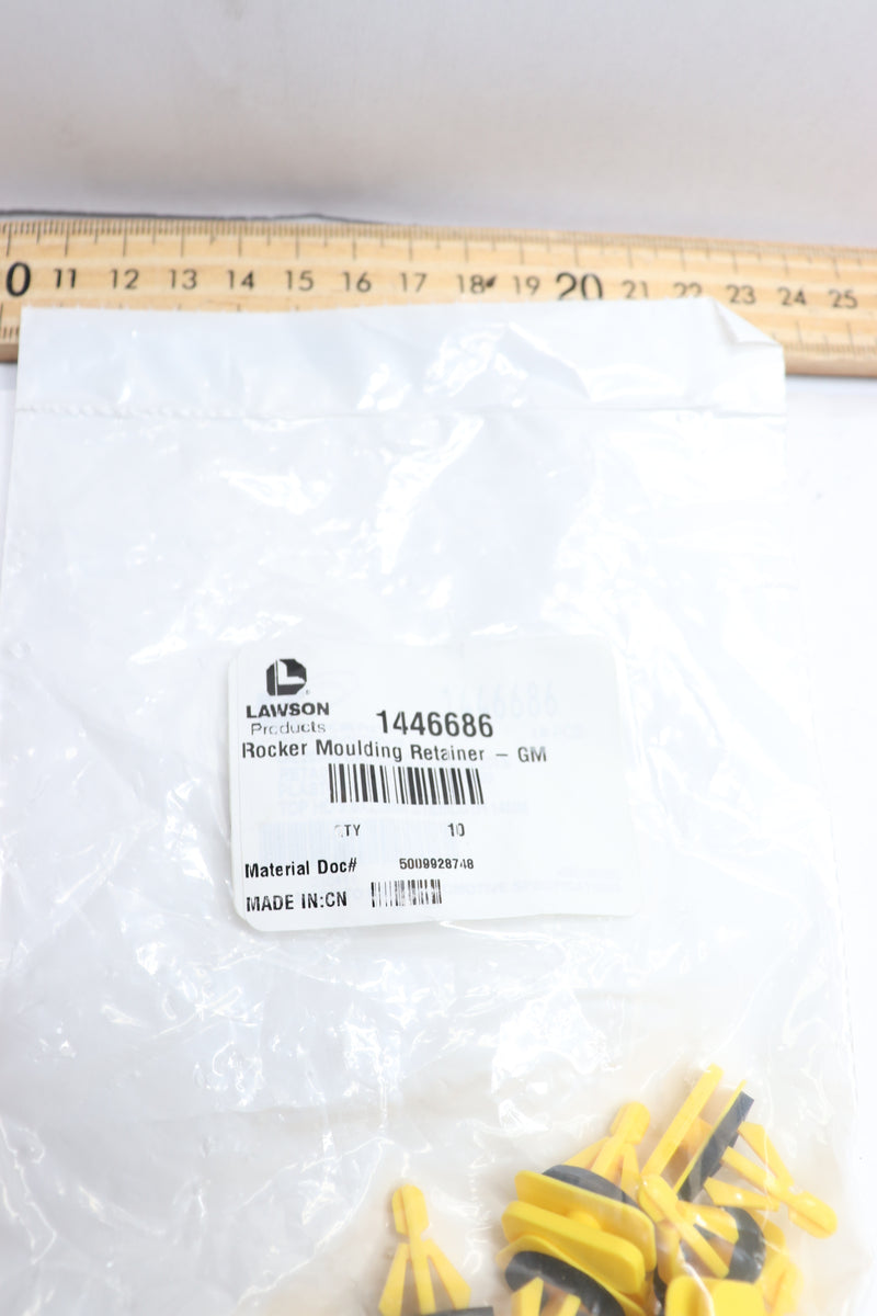 (10-Pk) Lawson Rocker Molding Retainer Plastic 9.5mm x 20mm 1446686