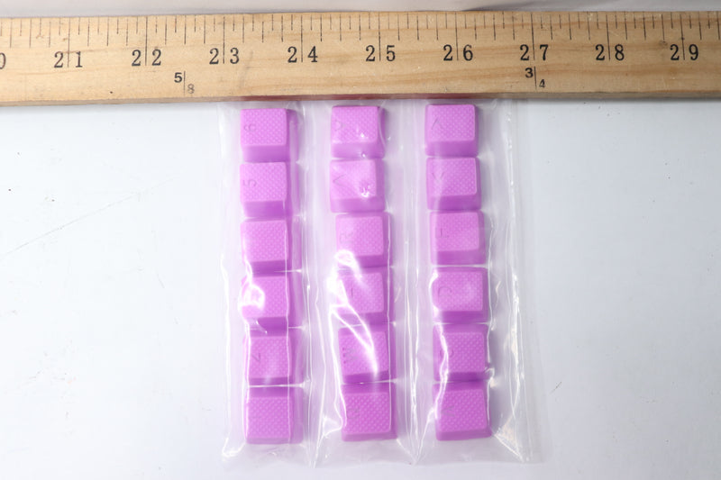(18-Pk) Vulture Rubber Cherry MX Double Shot Backlit Keycaps with Tool Purple
