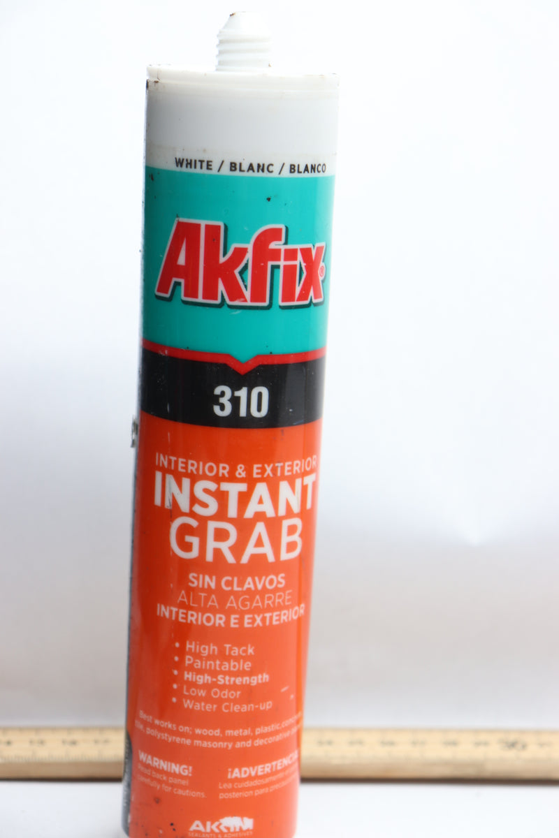 Akfix Instant Grab Construction Adhesive Paintable and White 10 fl oz  310