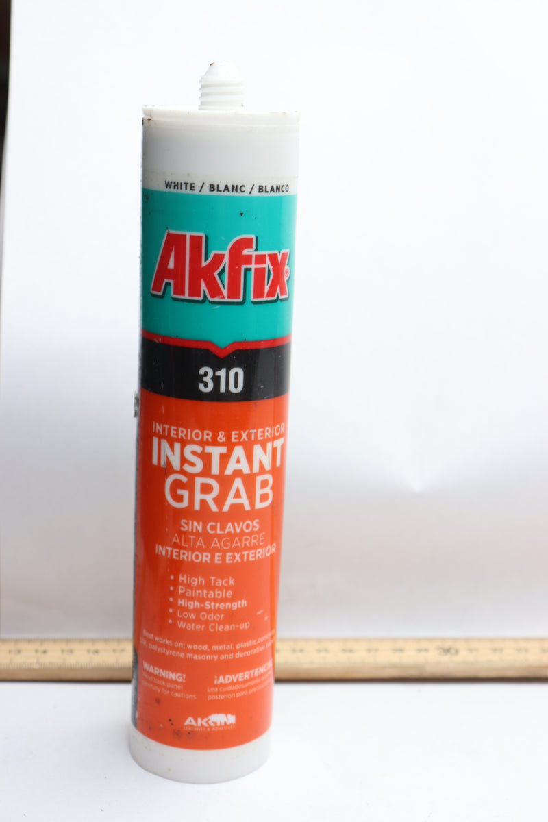 Akfix Instant Grab Construction Adhesive Paintable and White 10 fl oz  310
